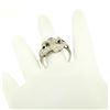 Image 9 : Vintage 14k White Gold 1.0 ctw Round Brilliant & Single Cut Diamond Cocktail Rin