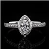 Image 1 : 0.40 ctw SI1 CLARITY E COLOR CENTER Diamond Platinum Ring (0.66 ctw Diamonds)