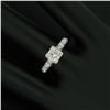 Image 7 : Vintage 14K White Gold .70 ctw Transitional Cut Diamond Solitaire Engagement Rin