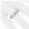 Image 3 : Fancy 18K White Gold 1.15 ctw Round Pave Diamond 4.75mm Domed Wedding Band Ring