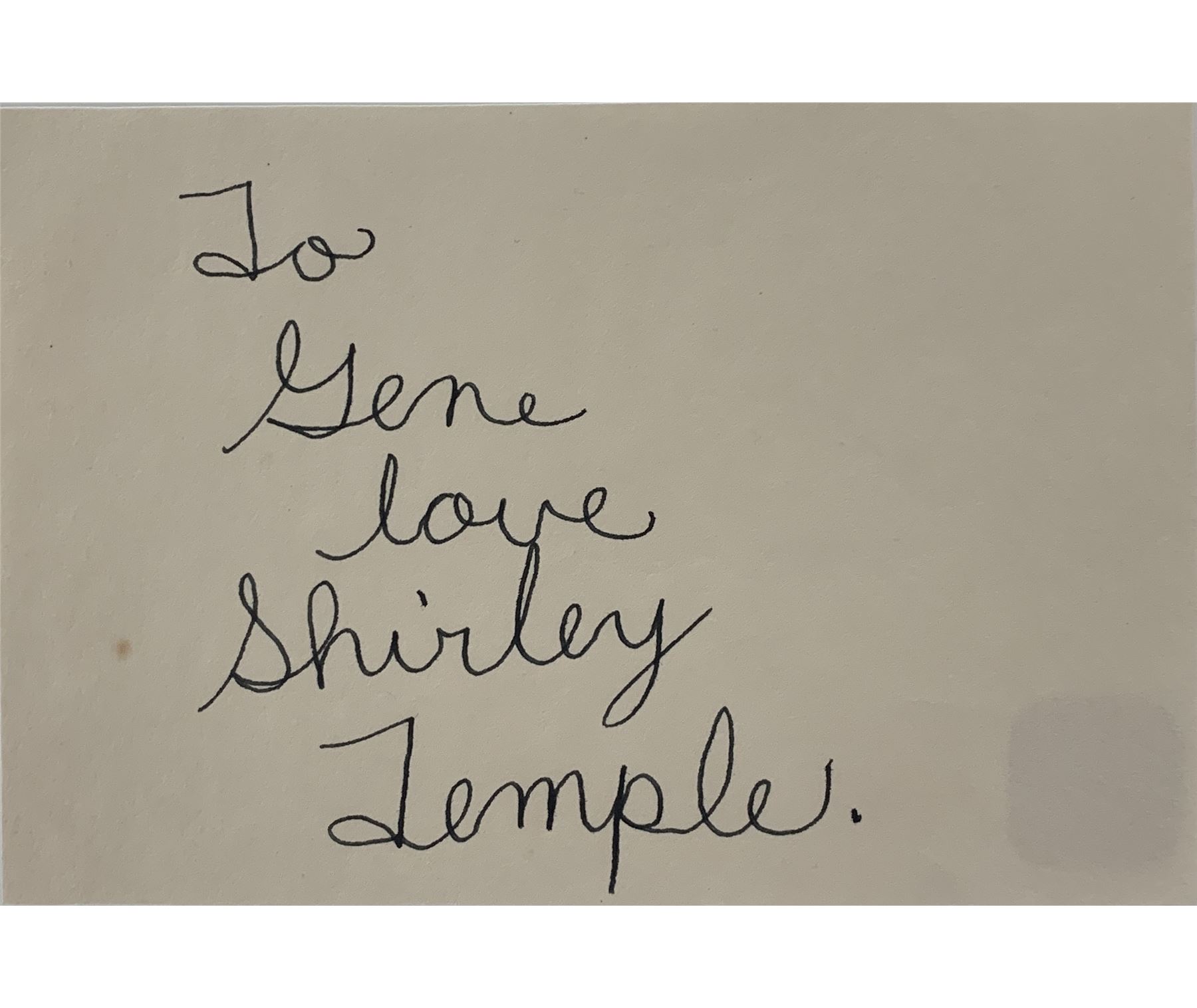 Shirley Temple original signature. GFA Authenticated