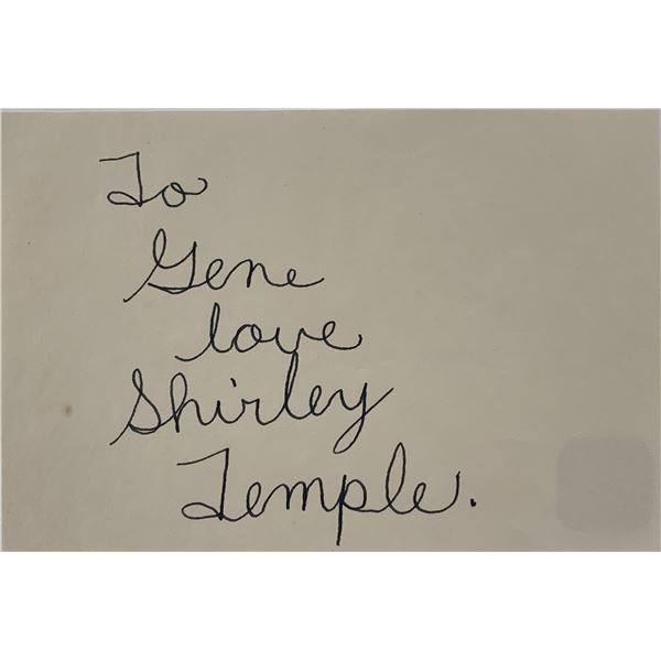 Shirley Temple original signature. GFA Authenticated