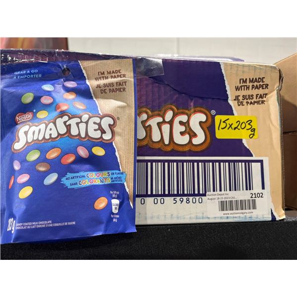 CASE LOT- Nestle Smartie Chocolate Candies- 15x203g