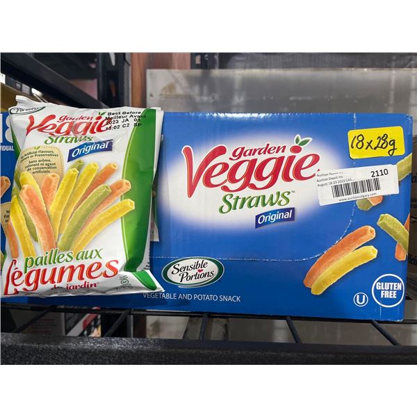 CASE LOT-Garden Veggie Straws Original- 18x28g