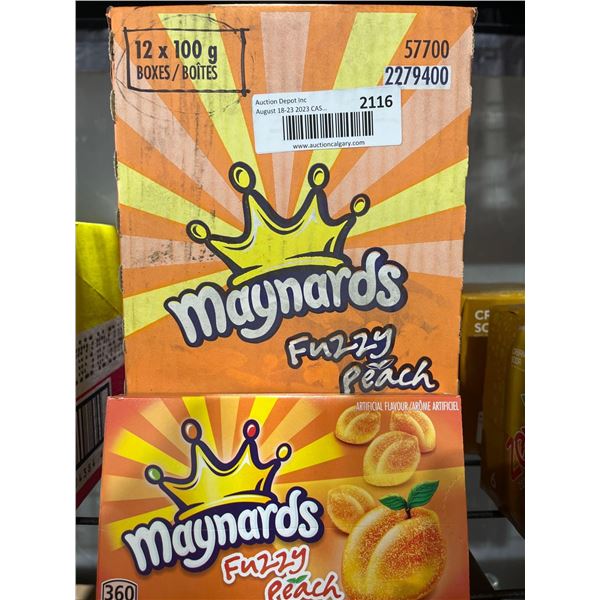 CASE LOT- Maynards Fuzzy Peaches- 12x100g