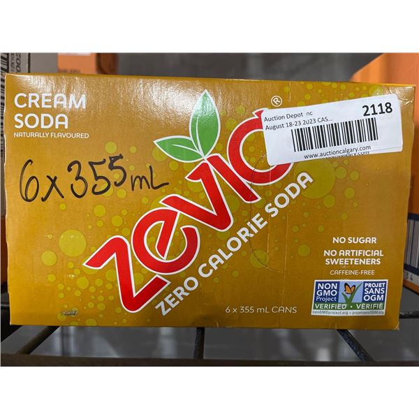 CASE LOT- Zevia Zero Calorie Cream Soda - 6x355ml