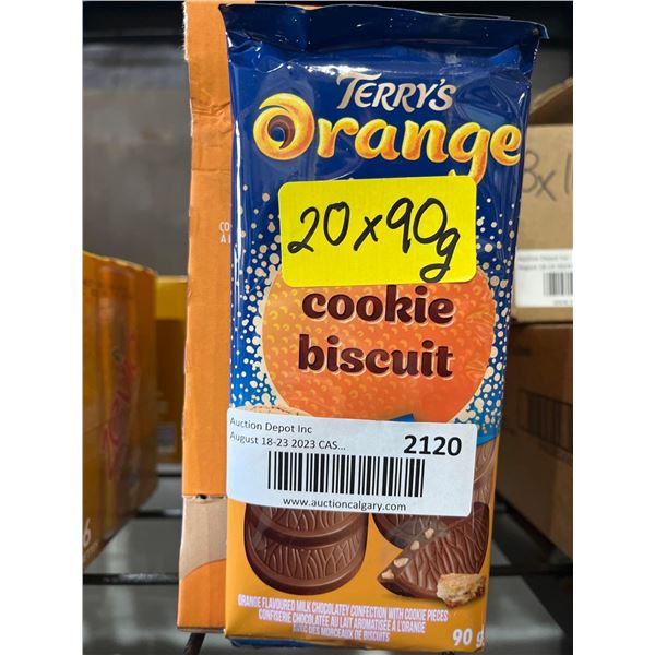 CASE LOT- Terrys Orange and Chocolate Cookie Biscuits- 20x90g