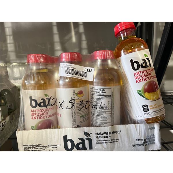 CASE LOT- Bai Antioxidant Infused Mango Flavoured Water