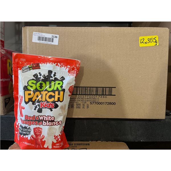 CASE LOT- Sour Patch Kids Red & White Gummies- 12x355g