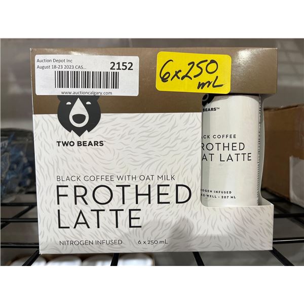 CASE LOT- Two Bears Black Coffee Frothed Latte with Oat Milk- 6x250ml