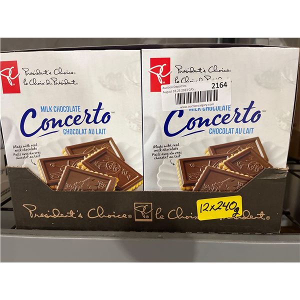 CASE LOT- Concerto Biscuits with Milk Chocolate- 24x240g