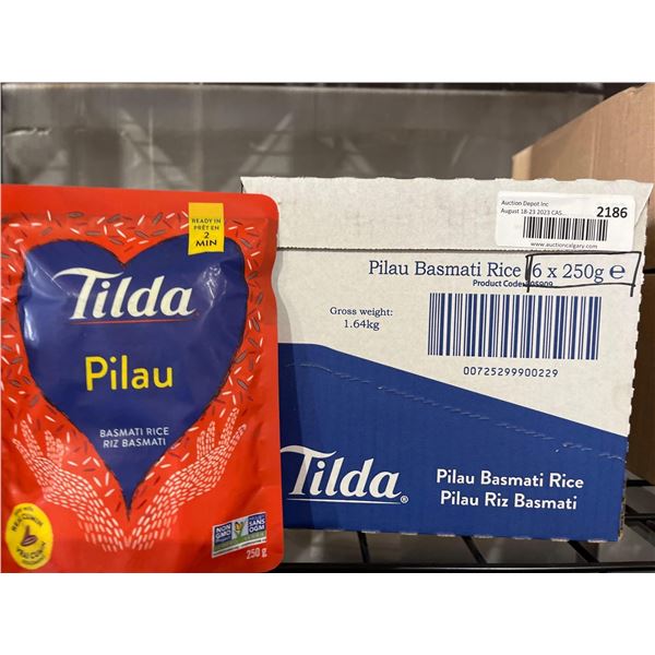 CASE LOT-Tilda Pilau Basmati Rice- 6x250g