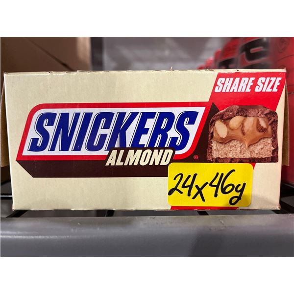 CASE LOT- Snickers Almond Share Bars- 24x46g