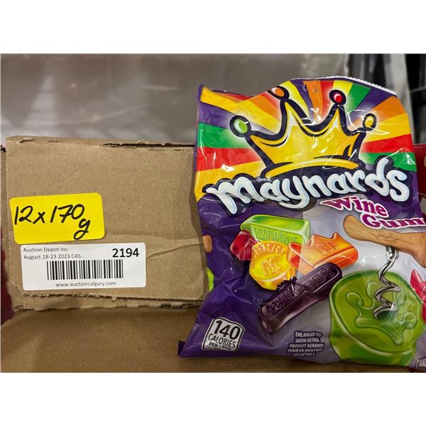 CASE LOT- Maynards Wine Gums - 12x170g