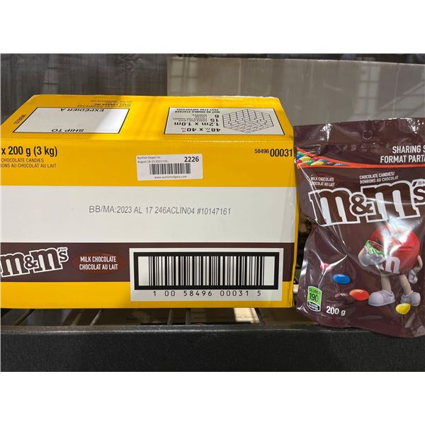 CASE LOT- M&Ms Original Milk Chocolate- 15x200g