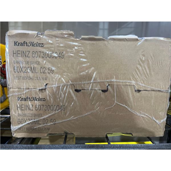 CASE LOT- Heinz Individual Barbecue sauce Dipping Packets- 60x25ml