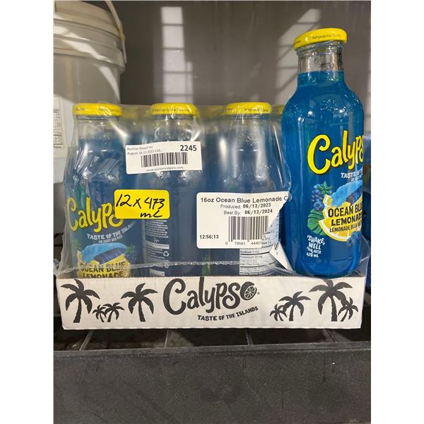 CASE LOT- Calypso Ocean Blue Lemonade Drink- 12x473ml
