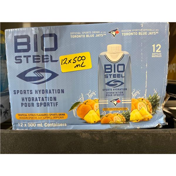 CASE LOT- Bio Steel Sports Hydration Tropical Citrus Flavor- 12x500ml