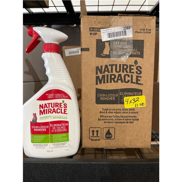 CASE LOT- Natures Miracle Stain & Odor Remover- 4x32fl/oz