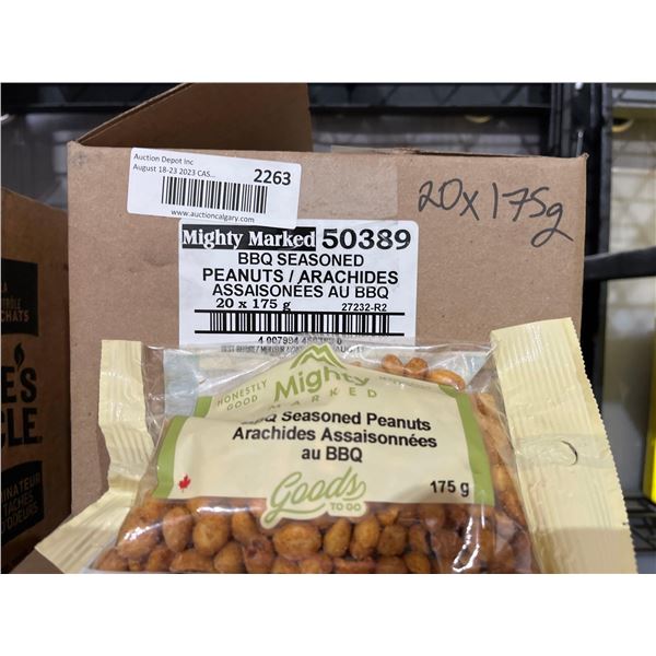 CASE LOT- Mighty Marked BBQ Seasoned Peanuts- 20x175g