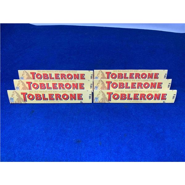Toblerone Swiss Milk Chocolate with Nougat (6 x 100g)
