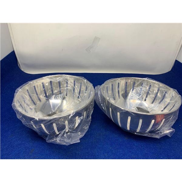 Lot of 2 Stainless Steel Strainers