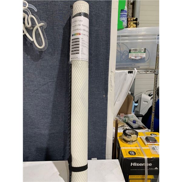 Reversible Patio Rug (91cm x 152cm) Black and White Stripes