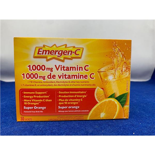 Emergen-C Vitamin C Super Orange Supplement (30 sachets)