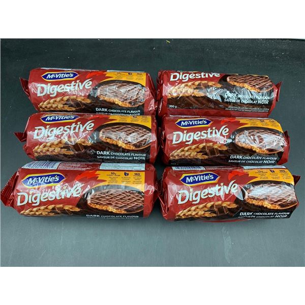 McVities Dark Chocolate Covered Digestive Cookies (6 x 300g)