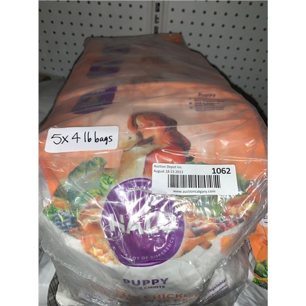 5 x 4lbs HALO Puppy Dog Food