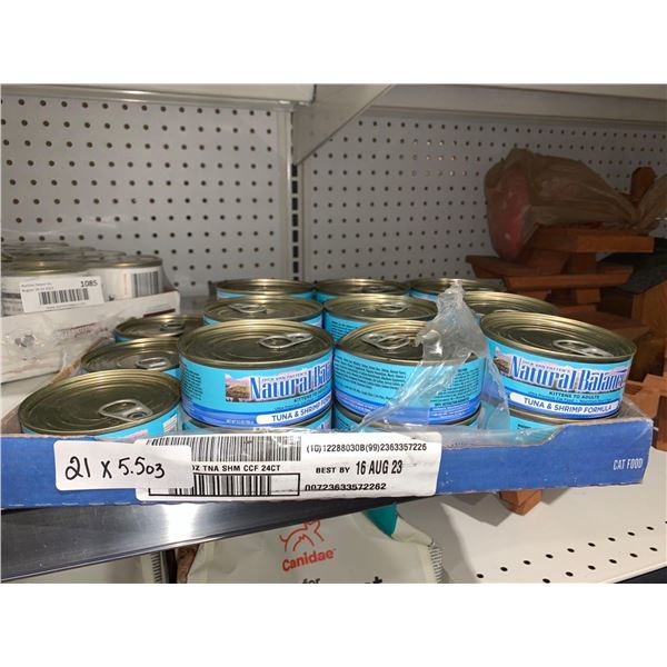 21 x 5.5 oz (156g) Natural Balance Kittens to Adults Tuna and Shrimp Cat Food