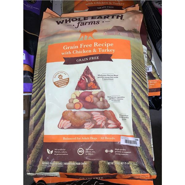 Whole Earth Farms Adult Dog Kibble 25Lb Bag (11.3KG)