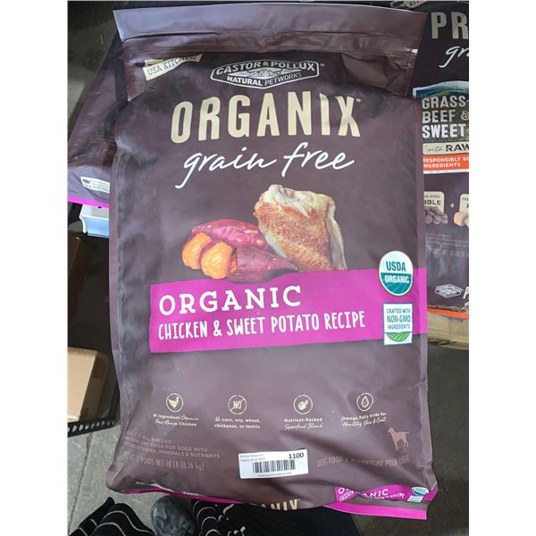 Castor & Pollux Pristine Grain Free Organic Dog Kibble 18lb (8.16kg)