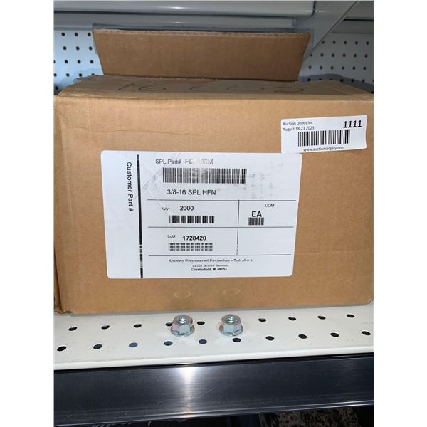 Case of 3/8" Washer Nuts