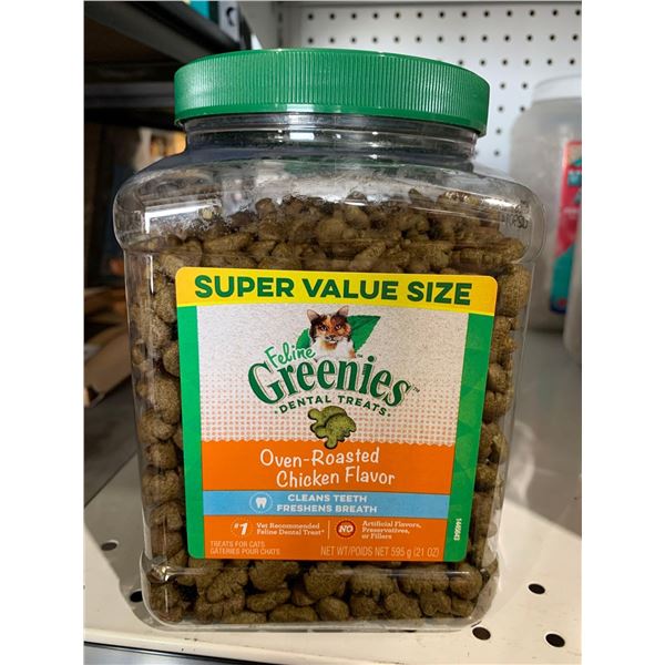Feline Greenies Dental Treats Oven Toasted Chicken Flavor 595g