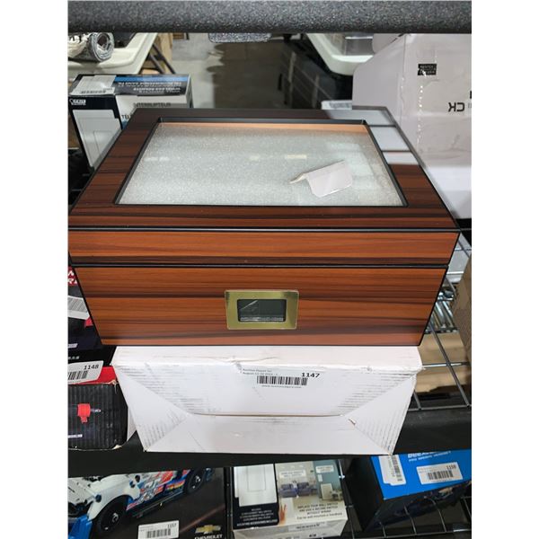 CIGAROL Humidor Cigar Box with Cigar Cutter, Lighter, Cigar Travel Case and other Accessories