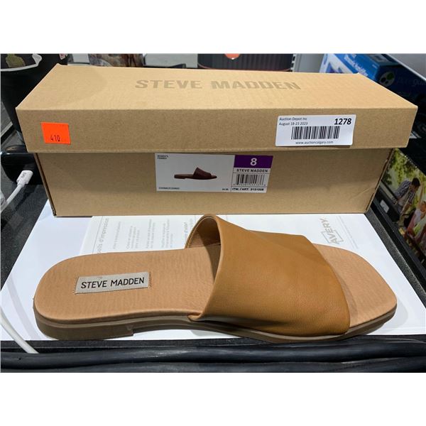 Steve Madden Womens Slip On Sandals Size 8 - Brown