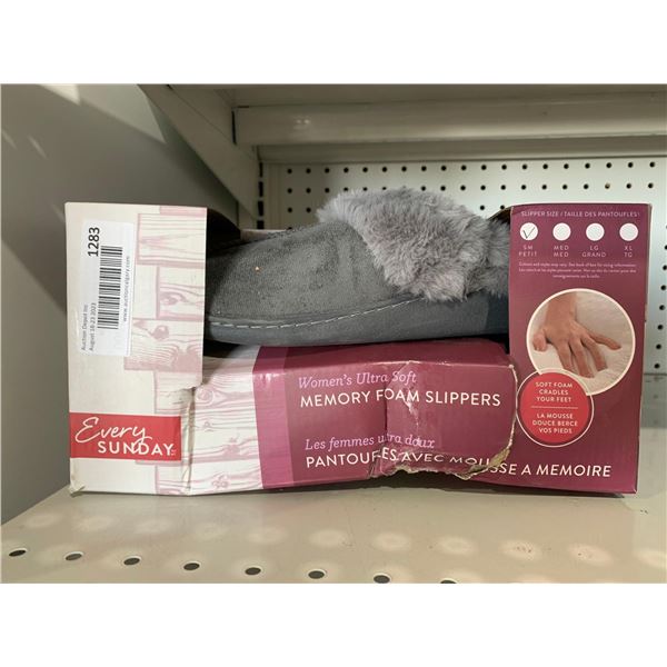 Every Sunday Womens Memory Foam Slippers Size Small