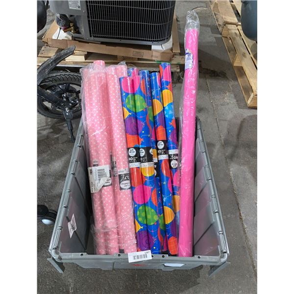 Lot of Wrapping Paper & 1 Roll of Table Runner