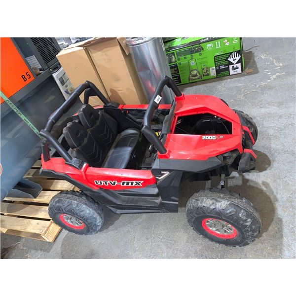 Electric 2 seater Childrens ride on with working lights - No Charge Cord - Missing Hood