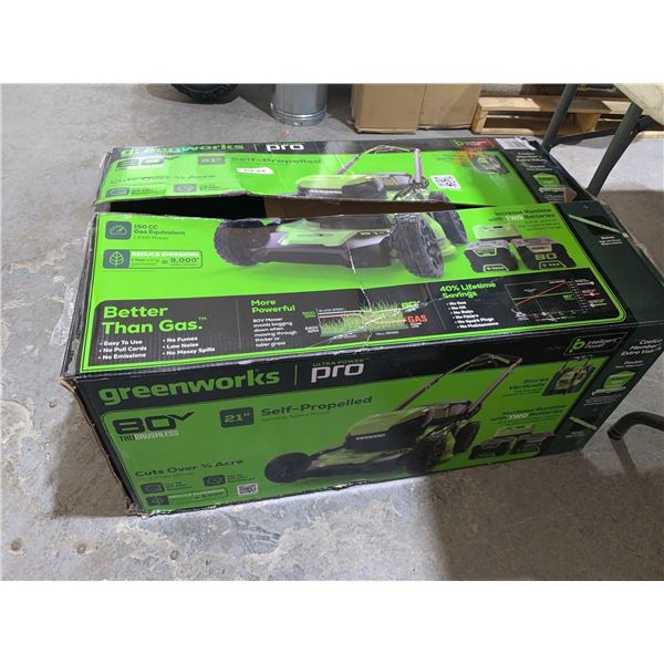 Greenworks Pro 80v 21"  Trubrushless Self Propelled Variable Speed Mower