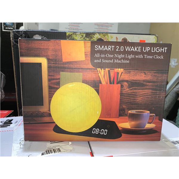 Smart 2.0 Wake Up Light All in One Night Light w/ Timer Clock & Sound Machine