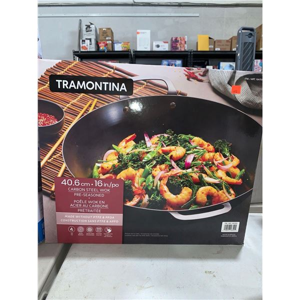 Tramontina 16" Carbon Steel Wok Pre-Seasoned