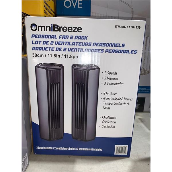 OmniBreeze  Personal Fan 2 Pack
