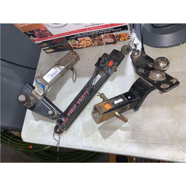 Lot of Trailer Tow 2 Hitches and Sway Control Bar