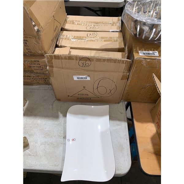 Platter Rectangle Wave Lot of 22pcs