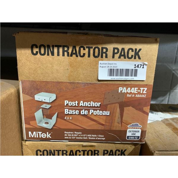 Contractors Pack PA44E-TZ 4x4 Post Anchor - 6 Pack