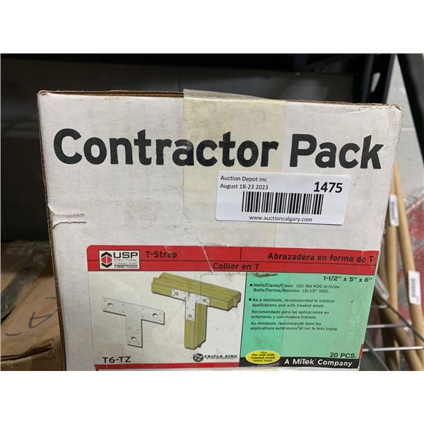Contractor Pack T-Strap 1-1/2x5x6" - 20 Count