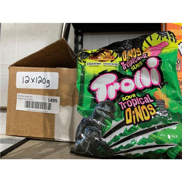 Trolli Sour Tropical Dinos Candy (12 x 120g)