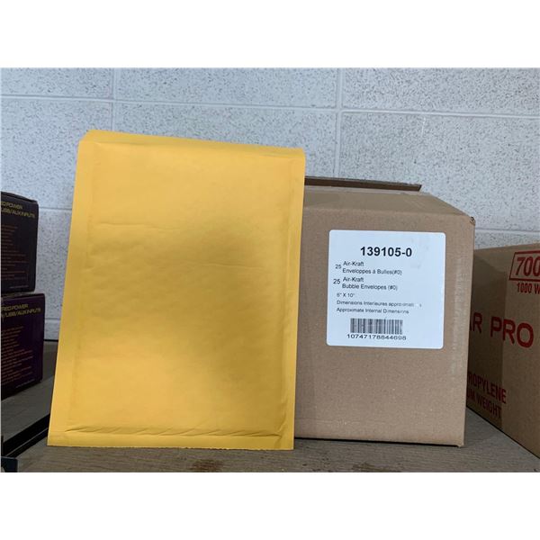 Kraft Bubble 6 x 10 Envelopes Case lot 25